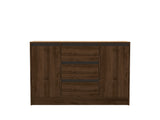 Set mobilă pentru sufragerie Pars, Nuc - Antracit, 180x40x45 cm