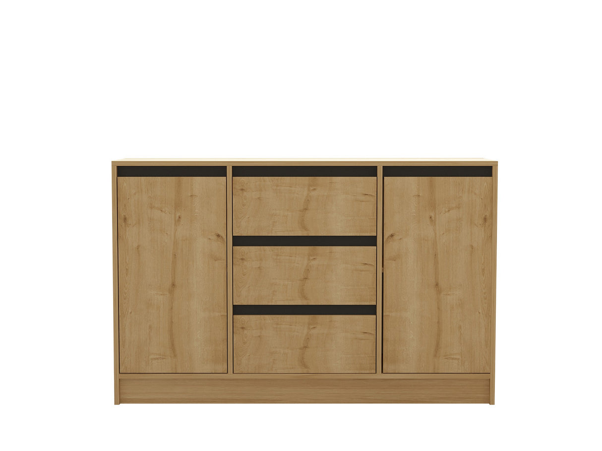 Set mobilă pentru sufragerie Suna, Sapphire - Stejar - Antracit, 180x40x45 cm