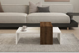 Măsuță de cafea Glow, Diverse culori, 80x50x32 cm - Nuc - Alb | SKU: 835PUQ2817 | Măsuță de cafea Glow, 80x50x32 cm, varianta Nuc - Alb, produs pentru amenajarea locuinței, disponibil online în România la CasaMob