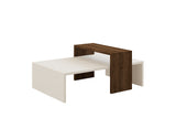 Măsuță de cafea Glow, Diverse culori, 80x50x32 cm - Nuc - Alb | SKU: 835PUQ2817 | Măsuță de cafea Glow, 80x50x32 cm, varianta Nuc - Alb, produs pentru amenajarea locuinței, disponibil online în România la CasaMob