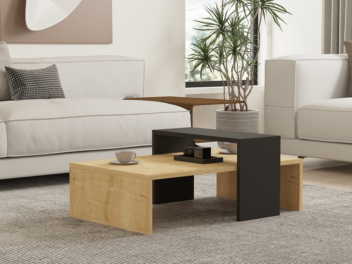 Măsuță de cafea Glow, Diverse culori, 80x50x32 cm - Sapphire - Antracit | SKU: 835PUQ2818 | Măsuță de cafea Glow, 80x50x32 cm, varianta Sapphire - Antracit, produs pentru amenajarea locuinței, disponibil online în România la CasaMob