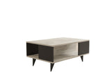 Măsuță de cafea Seda, Diverse culori, 90x60x40 cm - Alb - Negru | SKU: 835PUQ2834 | Măsuță de cafea Seda, 90x60x40 cm, varianta Alb - Negru, produs pentru amenajarea locuinței, disponibil online în România la CasaMob