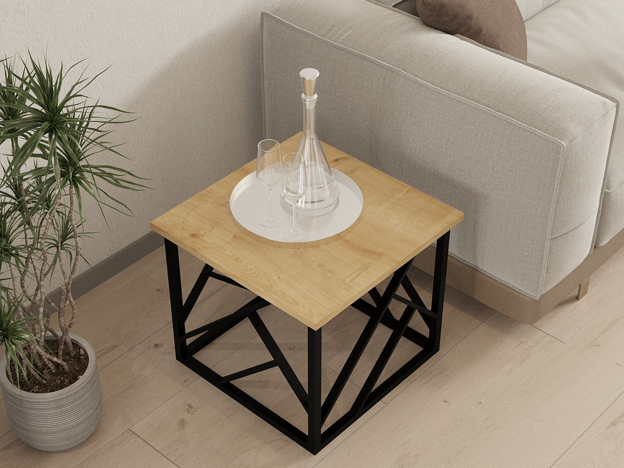 Măsuță de cafea Woda, Diverse culori, 54x54x42 cm - Sapphire - Negru | SKU: 835PUQ2846 | Măsuță de cafea Woda, 54x54x42 cm, varianta Sapphire - Negru, produs pentru amenajarea locuinței, disponibil online în România la CasaMob