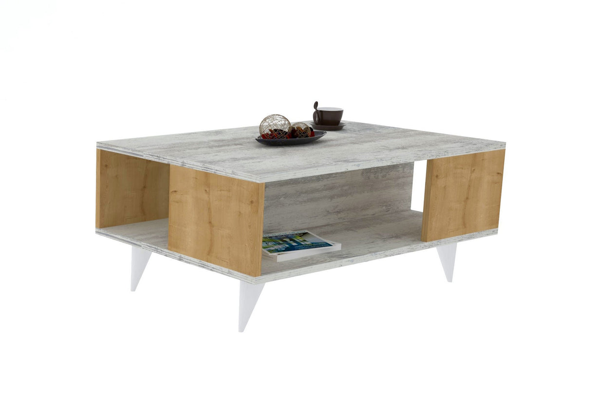 Măsuță de cafea Seda, Diverse culori, 90x60x40 cm - Alb - Sapphire | SKU: 835PUQ2857 | Măsuță de cafea Seda, 90x60x40 cm, varianta Alb - Sapphire, produs pentru amenajarea locuinței, disponibil online în România la CasaMob
