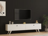 Comodă TV Paris, Diverse culori, 160x25x40 cm - Alb | SKU: 835PUQ3020 | Comodă TV Paris, 160x25x40 cm, varianta Alb, produs pentru amenajarea locuinței, disponibil online în România la CasaMob
