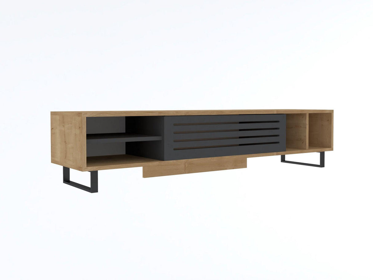 Comodă TV Safir, Diverse culori, 160x40x35 cm - Sapphire - Antracit | SKU: 835PUQ3024 | Comodă TV Safir, 160x40x35 cm, varianta Sapphire - Antracit, produs pentru amenajarea locuinței, disponibil online în România la CasaMob