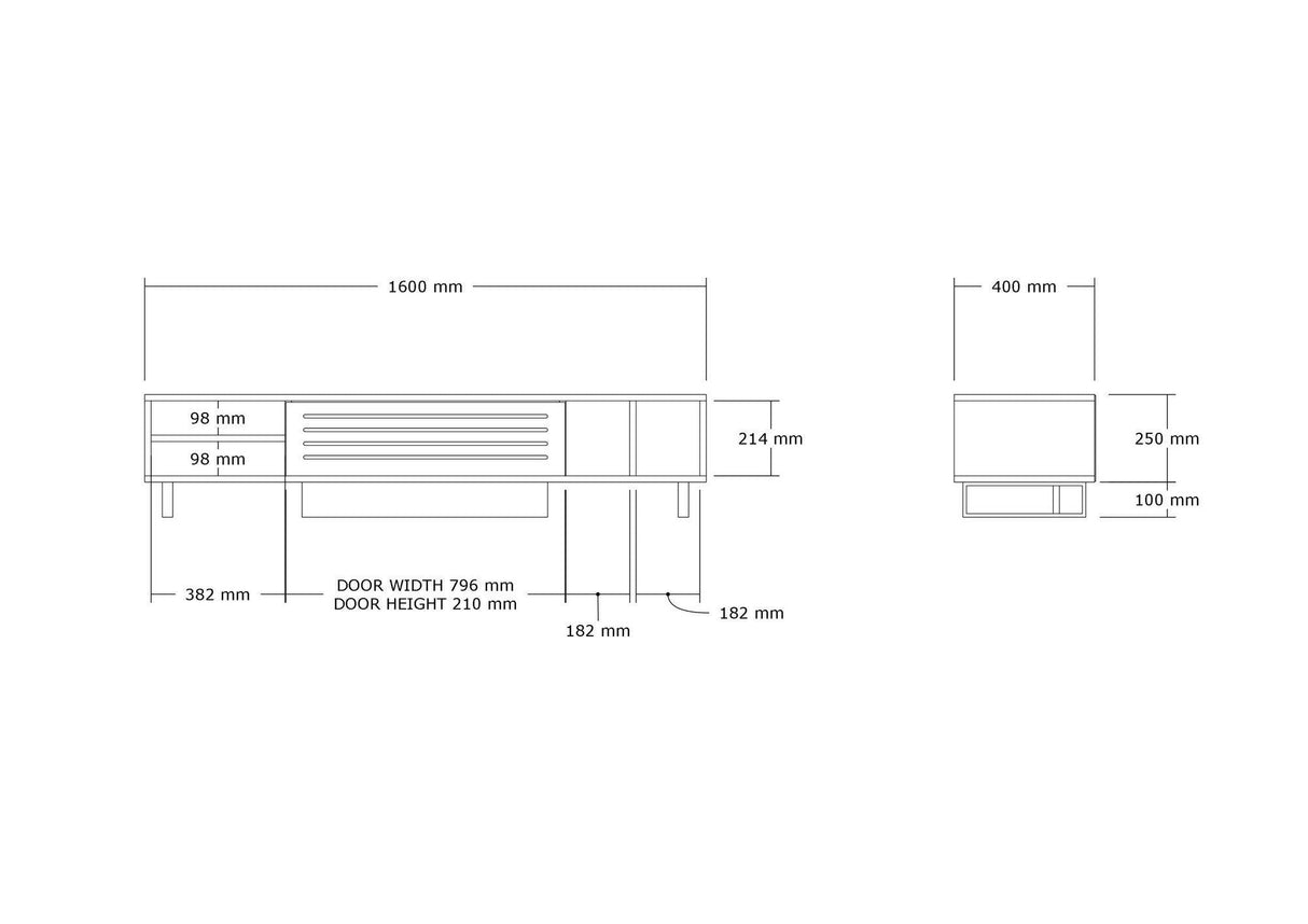 Comodă TV Safir, Diverse culori, 160x40x35 cm - Sapphire - Antracit | SKU: 835PUQ3024 | Comodă TV Safir, 160x40x35 cm, varianta Sapphire - Antracit, produs pentru amenajarea locuinței, disponibil online în România la CasaMob