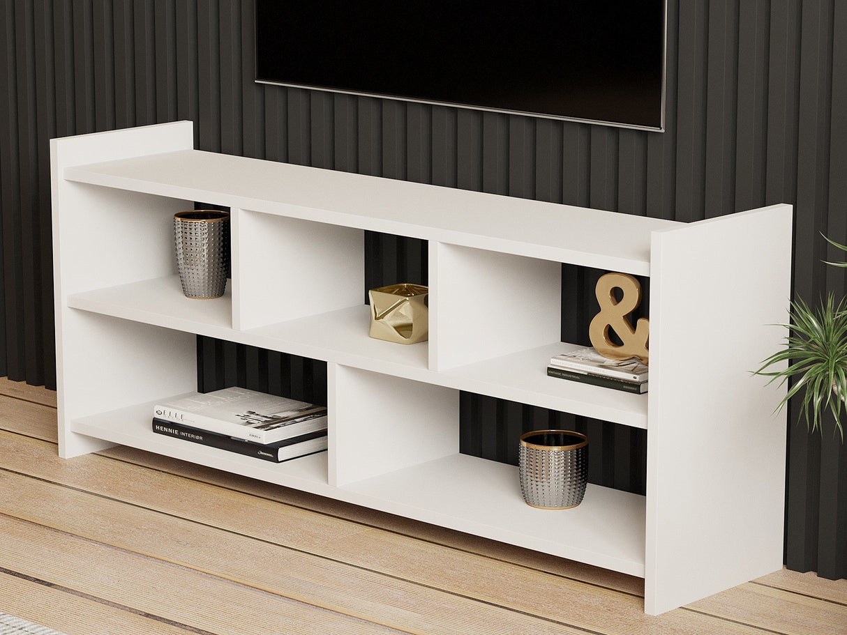 Comodă TV Pera, Diverse culori, 118x28x55 cm - Alb | SKU: 835PUQ3032 | Comodă TV Pera, 118x28x55 cm, varianta Alb, produs pentru amenajarea locuinței, disponibil online în România la CasaMob