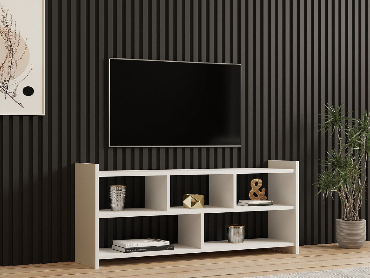 Comodă TV Pera, Diverse culori, 118x28x55 cm - Alb | SKU: 835PUQ3032 | Comodă TV Pera, 118x28x55 cm, varianta Alb, produs pentru amenajarea locuinței, disponibil online în România la CasaMob