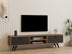 Comodă TV Tumuki, Pin atlantic - Antracit, 160x29.6x37 cm, SKU 835PUQ3045, imagine 1