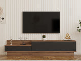 Comodă TV Asır, Pin atlantic - Antracit, 160x35x35 cm