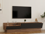 Comodă TV Asır, Pin atlantic - Antracit, 160x35x35 cm
