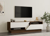 Comodă TV Koza, Diverse culori, 160x40x45 cm - Nuc - Alb | SKU: 835PUQ3058 | Comodă TV Koza, 160x40x45 cm, varianta Nuc - Alb, produs pentru amenajarea locuinței, disponibil online în România la CasaMob