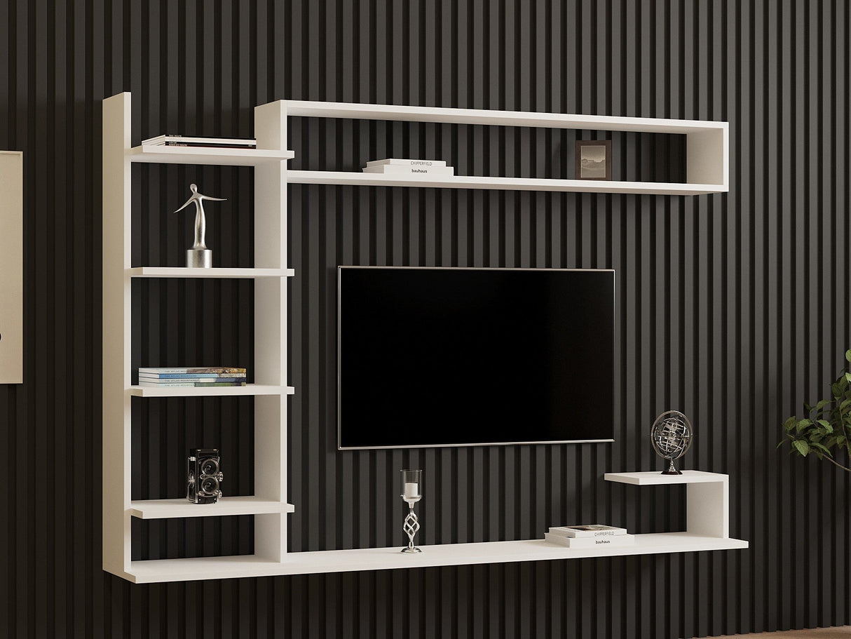 Comodă TV Noble, Diverse culori, 180x30x122 cm - Alb | SKU: 835PUQ3062 | Comodă TV Noble, 180x30x122 cm, varianta Alb, produs pentru amenajarea locuinței, disponibil online în România la CasaMob