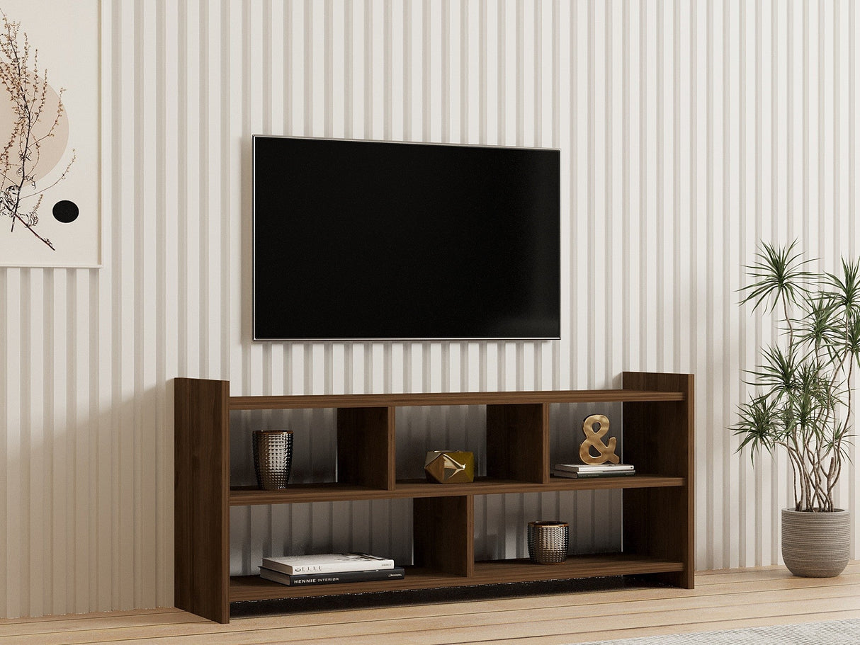 Comodă TV Pera, Diverse culori, 118x28x55 cm - Nuc | SKU: 835PUQ3065 | Comodă TV Pera, 118x28x55 cm, varianta Nuc, produs pentru amenajarea locuinței, disponibil online în România la CasaMob