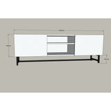Comodă TV Tugi v2, Sapphire, 150x40x15 cm