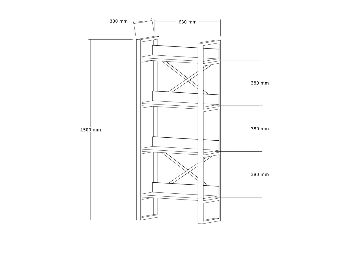 Bibliotecă Adisa, Diverse culori, Diverse dimensiuni - Alb - 63x32x150 cm | SKU: 835PUQ3609 | Bibliotecă Adisa, varianta Alb - 63x32x150 cm, produs pentru amenajarea locuinței, disponibil online în România la CasaMob