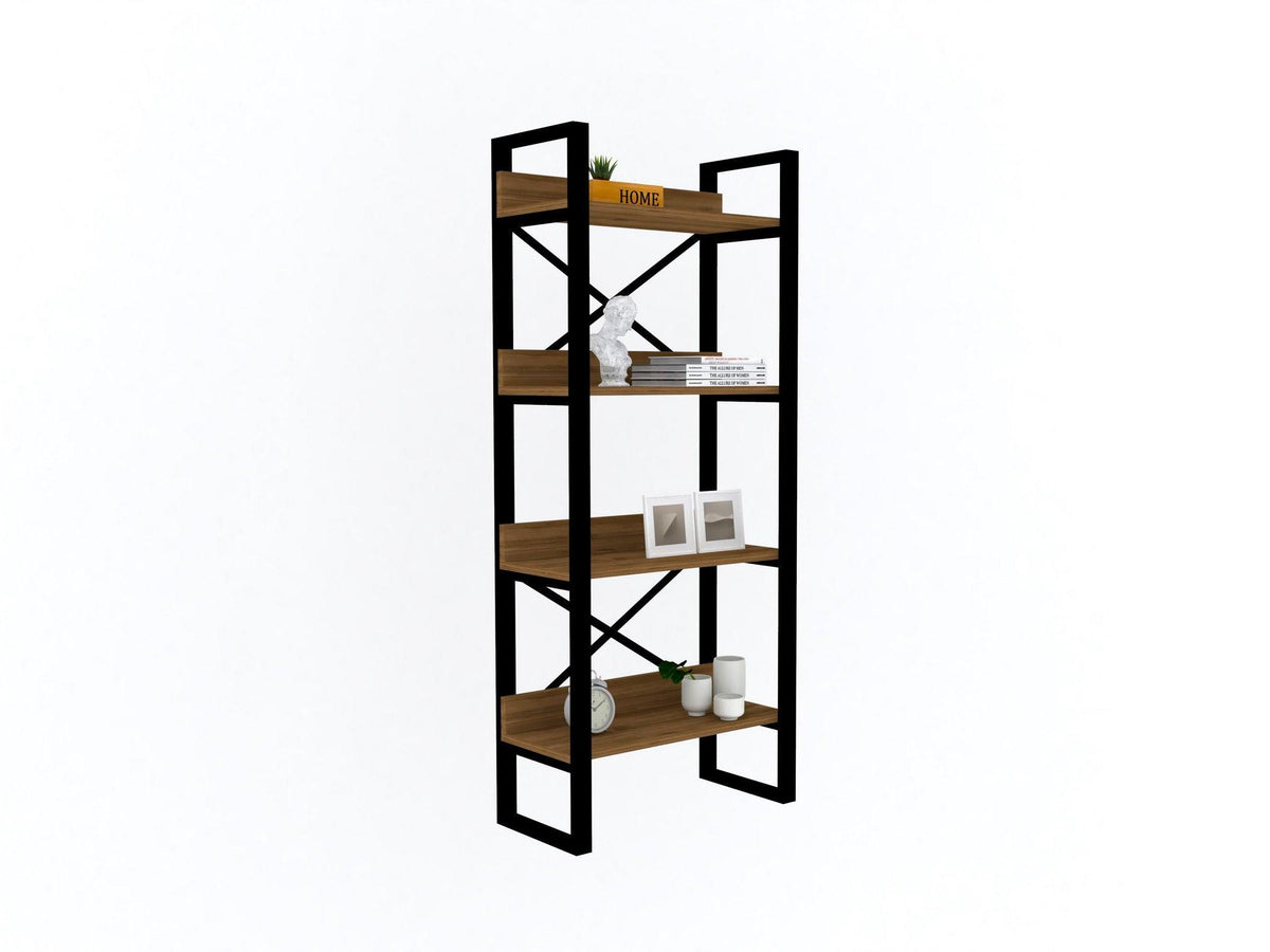 Nuc - 63x30x150 cm | SKU: 835PUQ3610 | Bibliotecă Adisa, varianta Nuc - 63x30x150 cm, produs pentru amenajarea locuinței, disponibil online în România la CasaMob