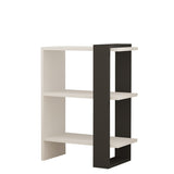 Bibliotecă Funda, Antracit - Alb, 52x25x70 cm