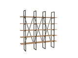 Bibliotecă Beylerbeyi, Diverse culori, 160x26x160 cm - Negru - Pin atlantic | SKU: 835PUQ3652 | Bibliotecă Beylerbeyi, 160x26x160 cm, varianta Negru - Pin atlantic, produs pentru amenajarea locuinței, disponibil online în România la CasaMob