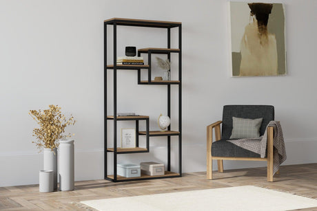 Bibliotecă Emina, Diverse culori, 85x29x182 cm