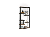 Bibliotecă Emina, Diverse culori, 85x29x182 cm - Nuc - Negru | SKU: 835PUQ3670 | Bibliotecă Emina, 85x29x182 cm, varianta Nuc - Negru, produs pentru amenajarea locuinței, disponibil online în România la CasaMob