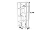 Bibliotecă Emina, Diverse culori, 85x29x182 cm - Alb - Negru | SKU: 835PUQ3671 | Bibliotecă Emina, 85x29x182 cm, varianta Alb - Negru, produs pentru amenajarea locuinței, disponibil online în România la CasaMob
