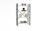 Bibliotecă Mina, Diverse culori, 60x24x100 cm - Alb - Negru | SKU: 835PUQ3682 | Bibliotecă Mina, 60x24x100 cm, varianta Alb - Negru, produs pentru amenajarea locuinței, disponibil online în România la CasaMob
