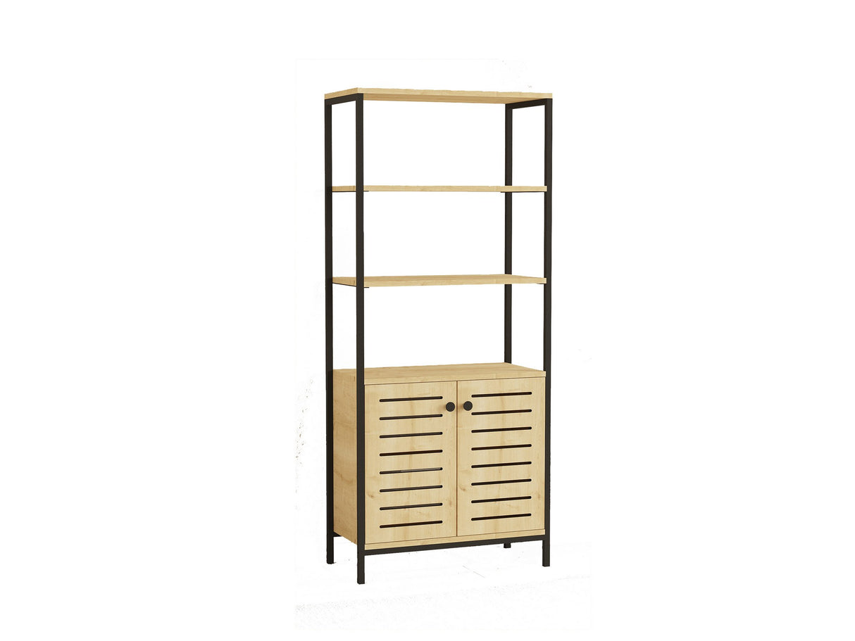 Bibliotecă Metela, Sapphire - Negru, 70x34x162 cm