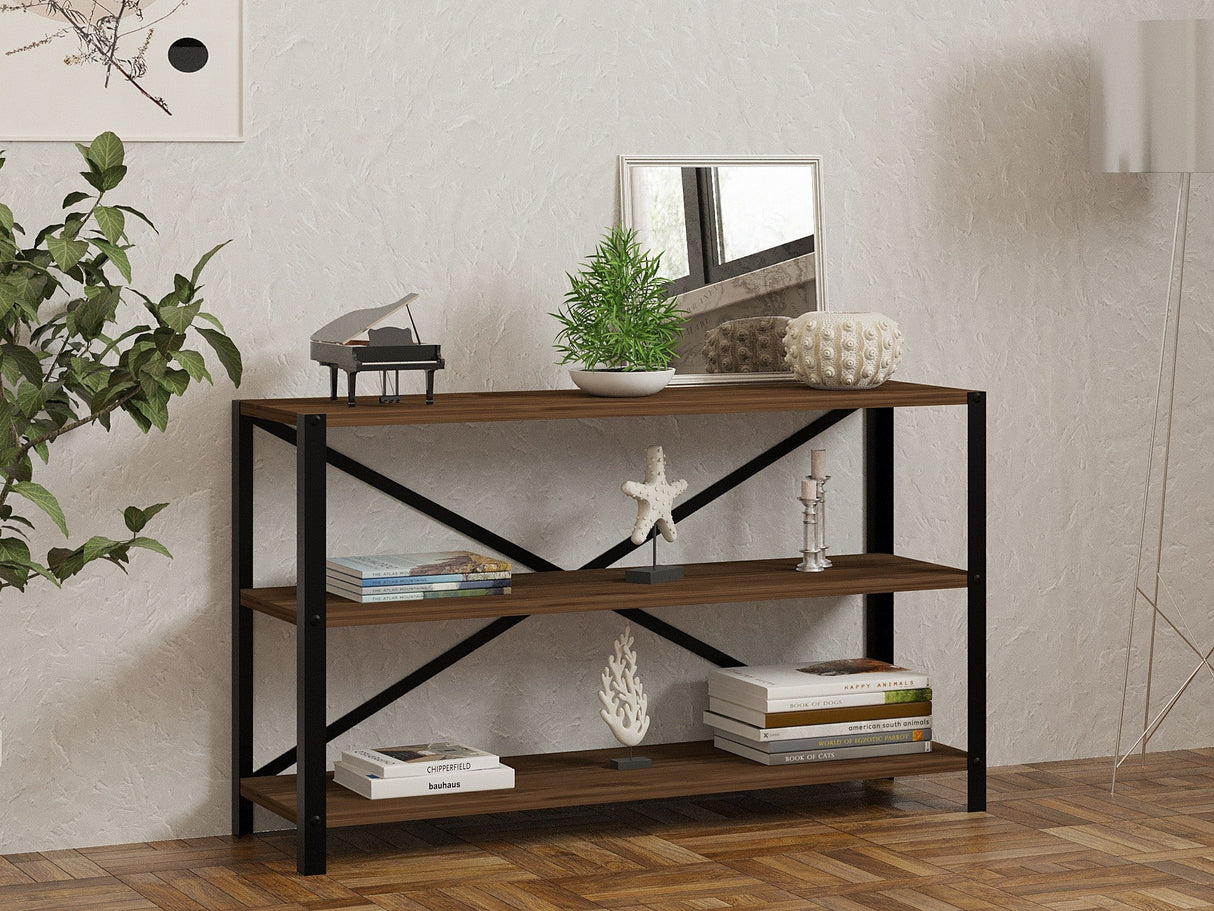Bibliotecă Derby, Diverse culori, 103x30x60 cm - Nuc | SKU: 835PUQ3692 | Bibliotecă Derby, 103x30x60 cm, varianta Nuc, produs pentru amenajarea locuinței, disponibil online în România la CasaMob
