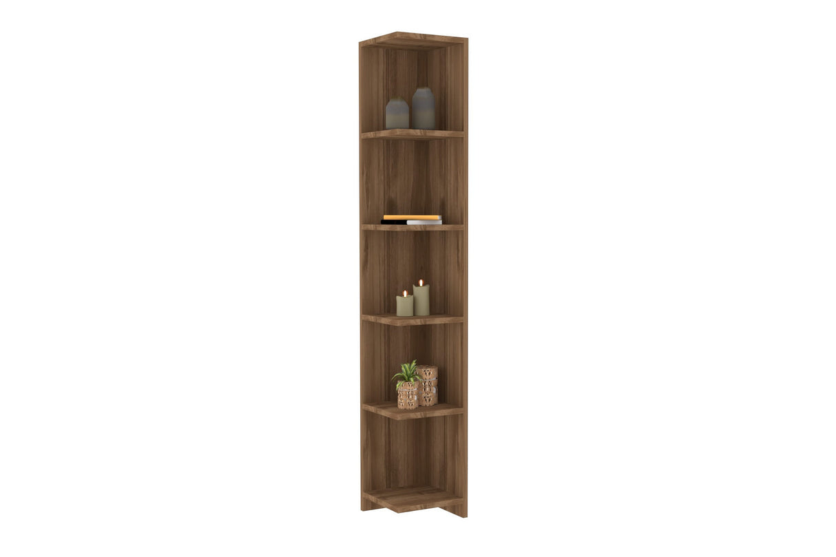 Bibliotecă Levanzo, Nuc, 25x25x160 cm