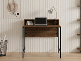Birou Uso, Diverse culori, 90x50x75 cm - Nuc - Negru | SKU: 835PUQ3802 | Birou Uso, 90x50x75 cm, varianta Nuc - Negru, produs pentru amenajarea locuinței, disponibil online în România la CasaMob