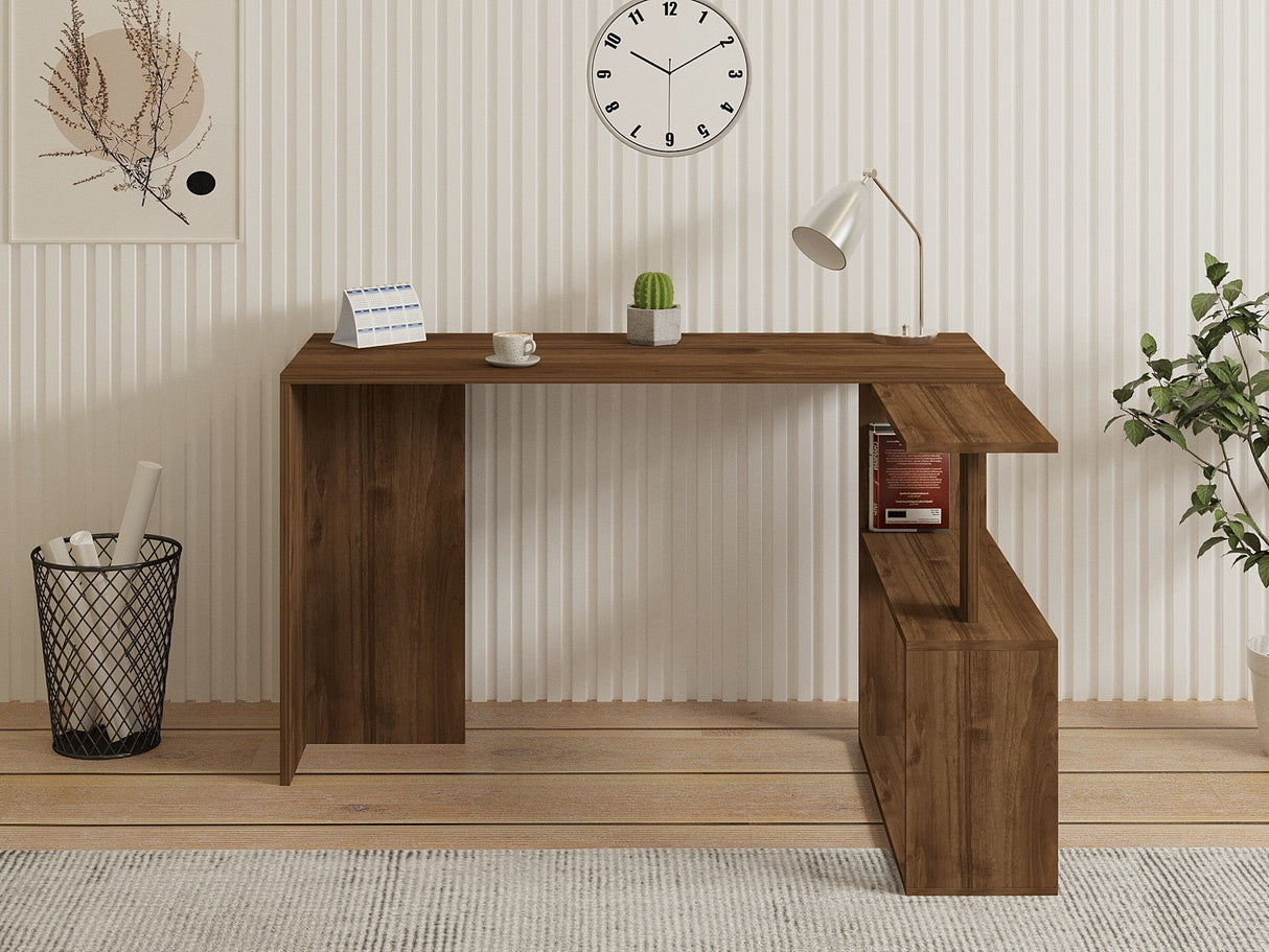 Birou Cayko, Diverse culori, 130x50x74 cm - Nuc | SKU: 835PUQ3825 | Birou Cayko, 130x50x74 cm, varianta Nuc, produs pentru amenajarea locuinței, disponibil online în România la CasaMob