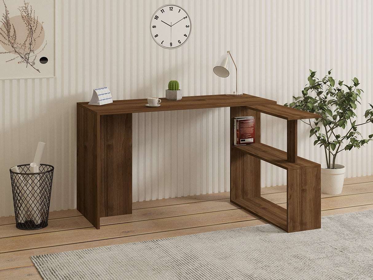 Birou Cayko, Diverse culori, 130x50x74 cm - Nuc | SKU: 835PUQ3825 | Birou Cayko, 130x50x74 cm, varianta Nuc, produs pentru amenajarea locuinței, disponibil online în România la CasaMob