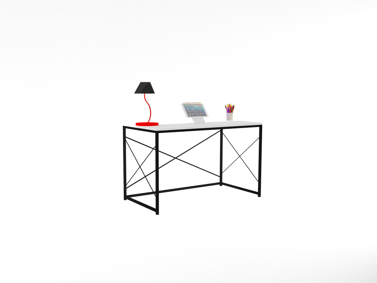 Birou Work, Diverse culori, 121x60x72 cm - Alb - Negru | SKU: 835PUQ3835 | Birou Work, 121x60x72 cm, varianta Alb - Negru, produs pentru amenajarea locuinței, disponibil online în România la CasaMob
