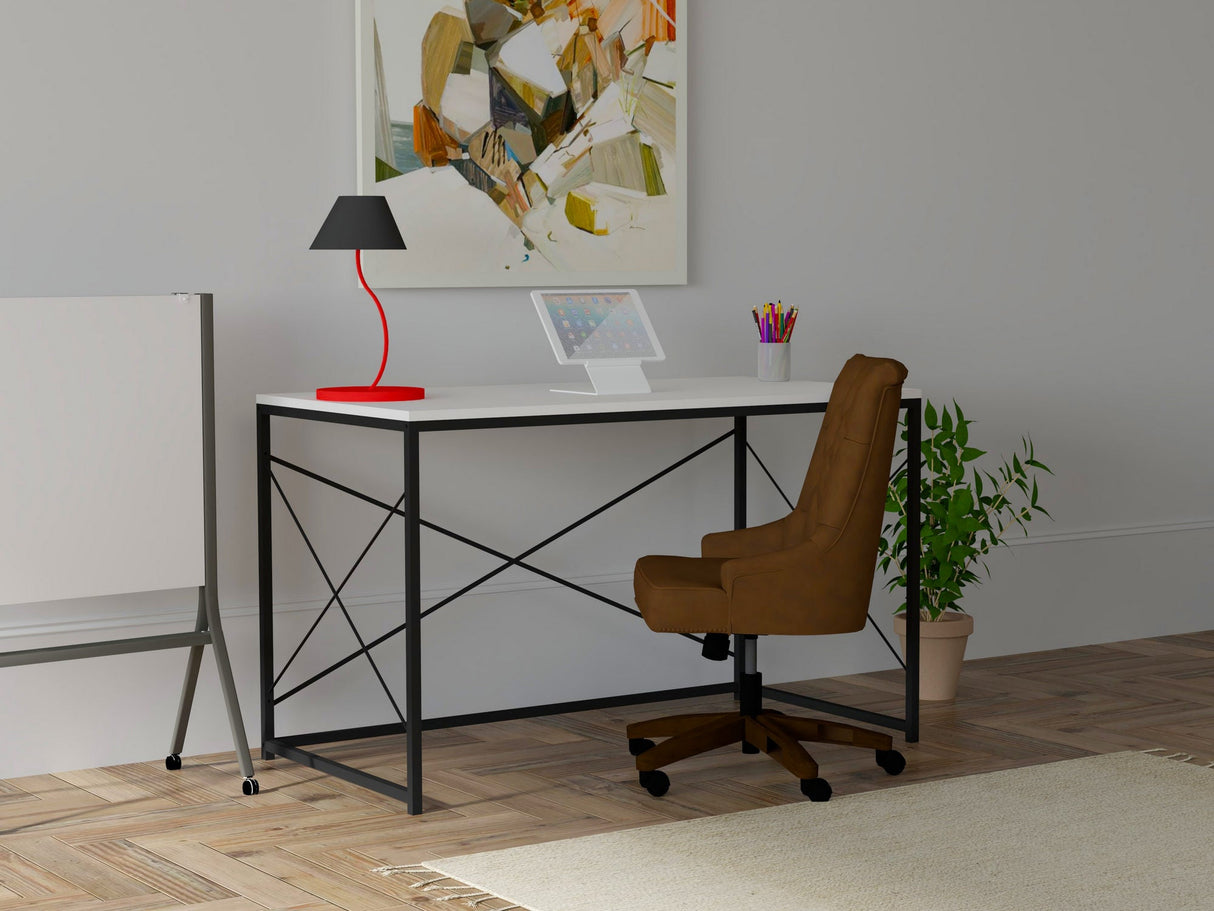 Birou Work, Diverse culori, 121x60x72 cm - Alb - Negru | SKU: 835PUQ3835 | Birou Work, 121x60x72 cm, varianta Alb - Negru, produs pentru amenajarea locuinței, disponibil online în România la CasaMob