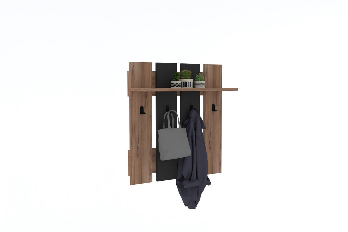 Cuier Mita - Walnut, Anhtacite, Nuc - Antracit, 70x18x70 cm