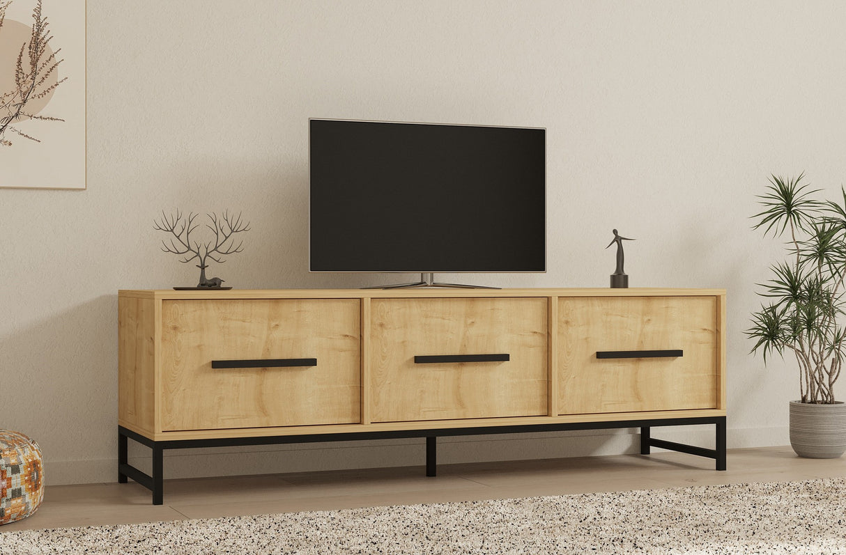 Comodă TV Melody, Stejar safir, 160x40x50 cm