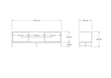 Comodă TV Mono, Diverse culori, 160x40x50 cm - Stejar safir | SKU: 835PUQ4496 | Comodă TV Mono, 160x40x50 cm, varianta Stejar safir, produs pentru amenajarea locuinței, disponibil online în România la CasaMob