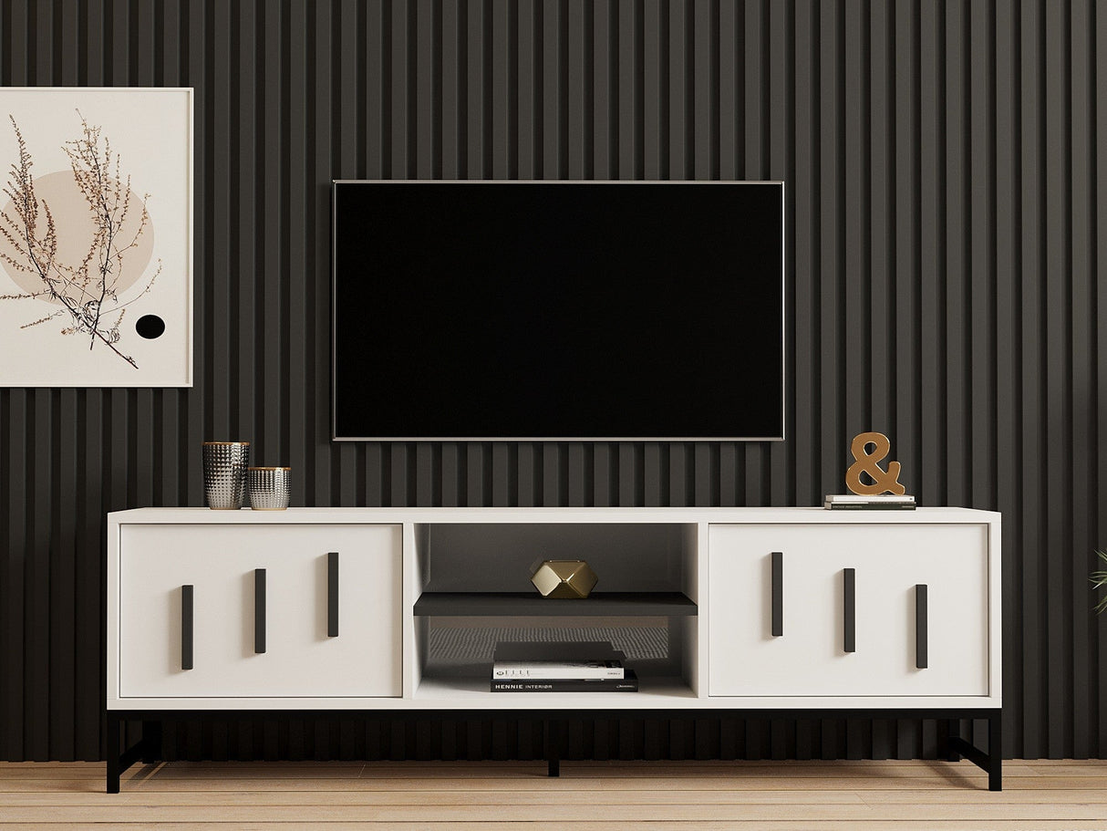 Comodă TV Shape, Diverse culori, 160x40x50 cm - Alb | SKU: 835PUQ4497 | Comodă TV Shape, 160x40x50 cm, varianta Alb, produs pentru amenajarea locuinței, disponibil online în România la CasaMob