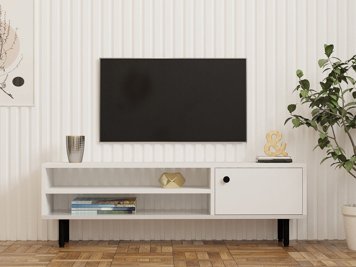 Comodă TV Avila, Diverse culori, 120x30x38 cm - Alb | SKU: 835PUQ4522 | Comodă TV Avila, 120x30x38 cm, varianta Alb, produs pentru amenajarea locuinței, disponibil online în România la CasaMob