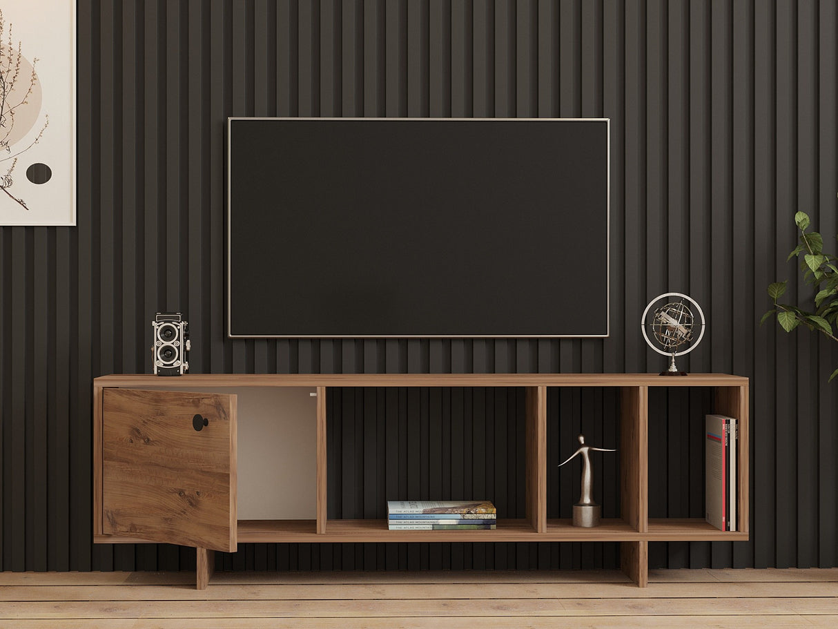 Comodă TV Folsom, Pin atlantic, 140x29x45 cm
