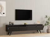 Comodă TV Paris, Diverse culori, 160x25x40 cm - Antracit | SKU: 835PUQ4532 | Comodă TV Paris, 160x25x40 cm, varianta Antracit, produs pentru amenajarea locuinței, disponibil online în România la CasaMob