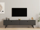 Comodă TV Paris, Diverse culori, 160x25x40 cm - Antracit | SKU: 835PUQ4532 | Comodă TV Paris, 160x25x40 cm, varianta Antracit, produs pentru amenajarea locuinței, disponibil online în România la CasaMob