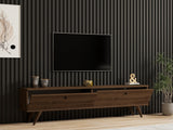 Comodă TV Paris, Diverse culori, 160x25x40 cm - Nuc | SKU: 835PUQ4533 | Comodă TV Paris, 160x25x40 cm, varianta Nuc, produs pentru amenajarea locuinței, disponibil online în România la CasaMob