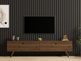 Comodă TV Paris, Diverse culori, 160x25x40 cm - Nuc | SKU: 835PUQ4533 | Comodă TV Paris, 160x25x40 cm, varianta Nuc, produs pentru amenajarea locuinței, disponibil online în România la CasaMob