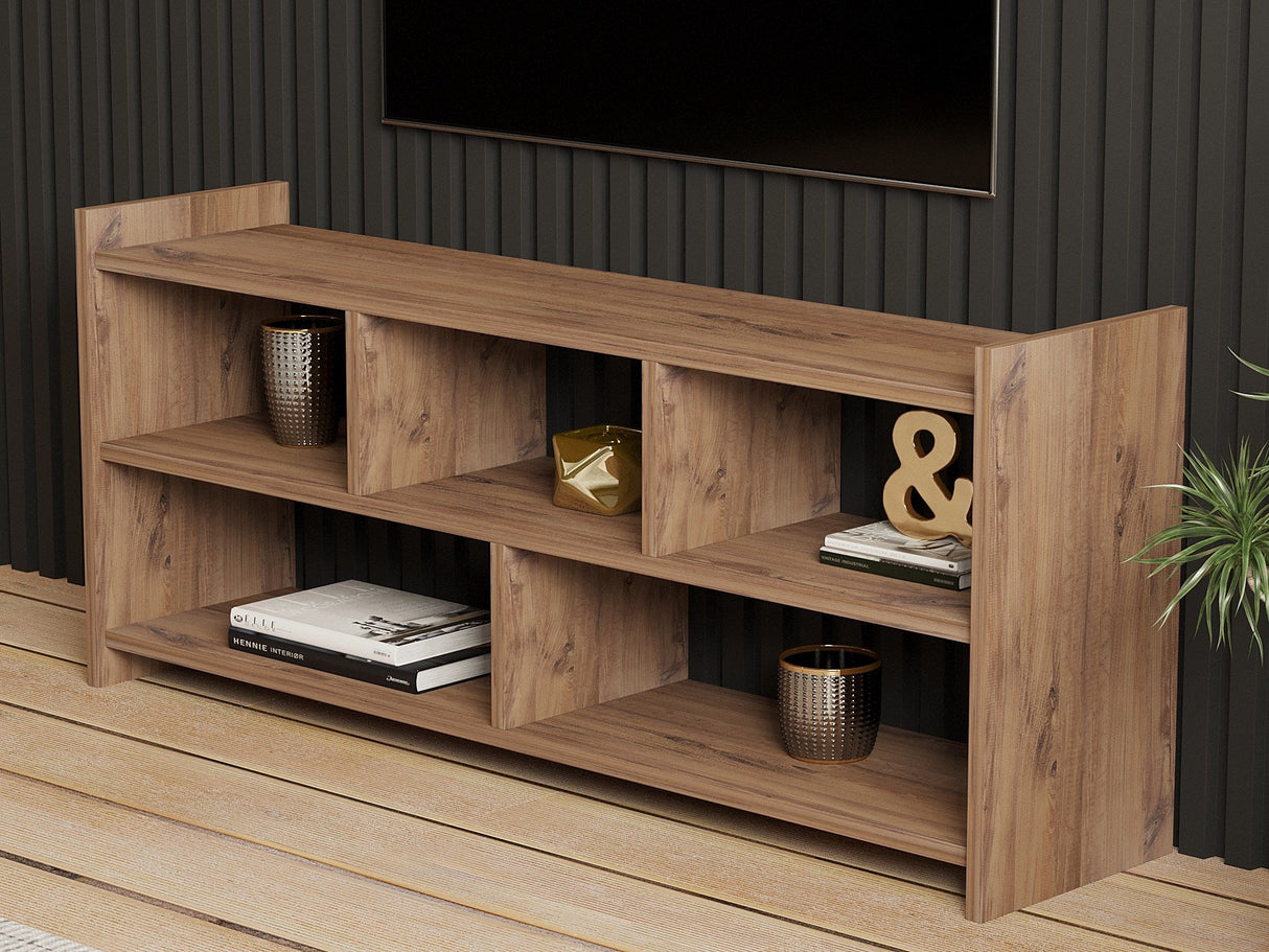 Comodă TV Pera, Diverse culori, 118x28x55 cm - Pin atlantic | SKU: 835PUQ4534 | Comodă TV Pera, 118x28x55 cm, varianta Pin atlantic, produs pentru amenajarea locuinței, disponibil online în România la CasaMob