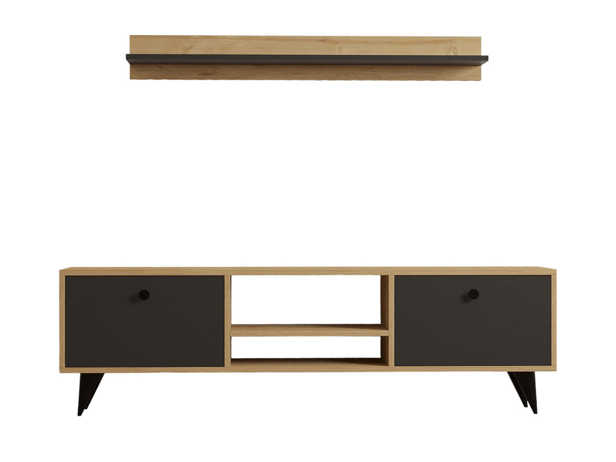Comodă TV Sliva, Sapphire - Antracit, 160x30x48 cm
