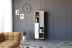 Bibliotecă Sorrento, Stejar safir - Alb, 48.2x30x160 cm, SKU 835PUQ5307, imagine 2