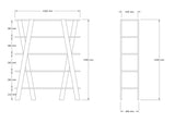 Bibliotecă Conde, Diverse culori, 120x25x150 cm - Alb | SKU: 835PUQ5310 | Bibliotecă Conde, 120x25x150 cm, varianta Alb, produs pentru amenajarea locuinței, disponibil online în România la CasaMob